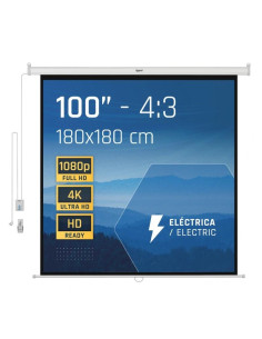 iggual Pantalla eléctrica 4:3 100" 180x180 cm
