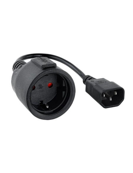 Nanocable Cable Adaptador C14-M a CEE7-H, 50cm