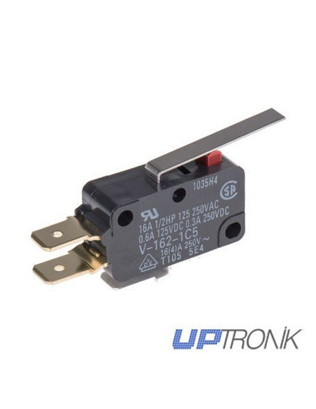 SPDT-NO/NC Roller Lever Microswitch, 16A, 250V, V-162-1C5