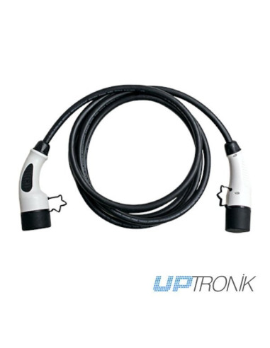 Cable de carga para vehículo eléctrico de Tipo 1 a Tipo 2.  32A. Monofásico