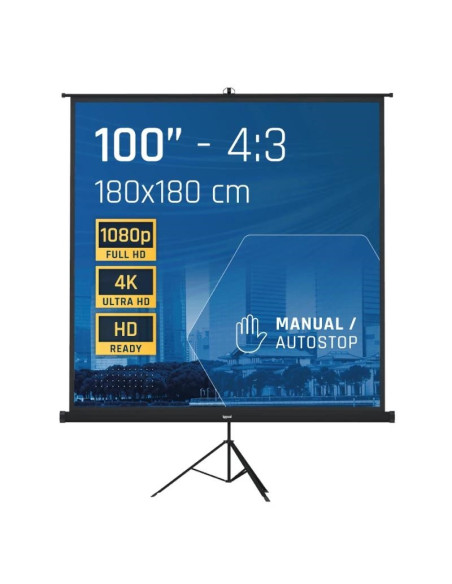 iggual Pantalla 100" 180x180 cm con trípode+bolsa