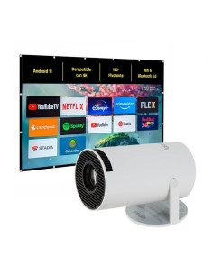 iggual Pack mini proyector + pantalla 100" plegabl